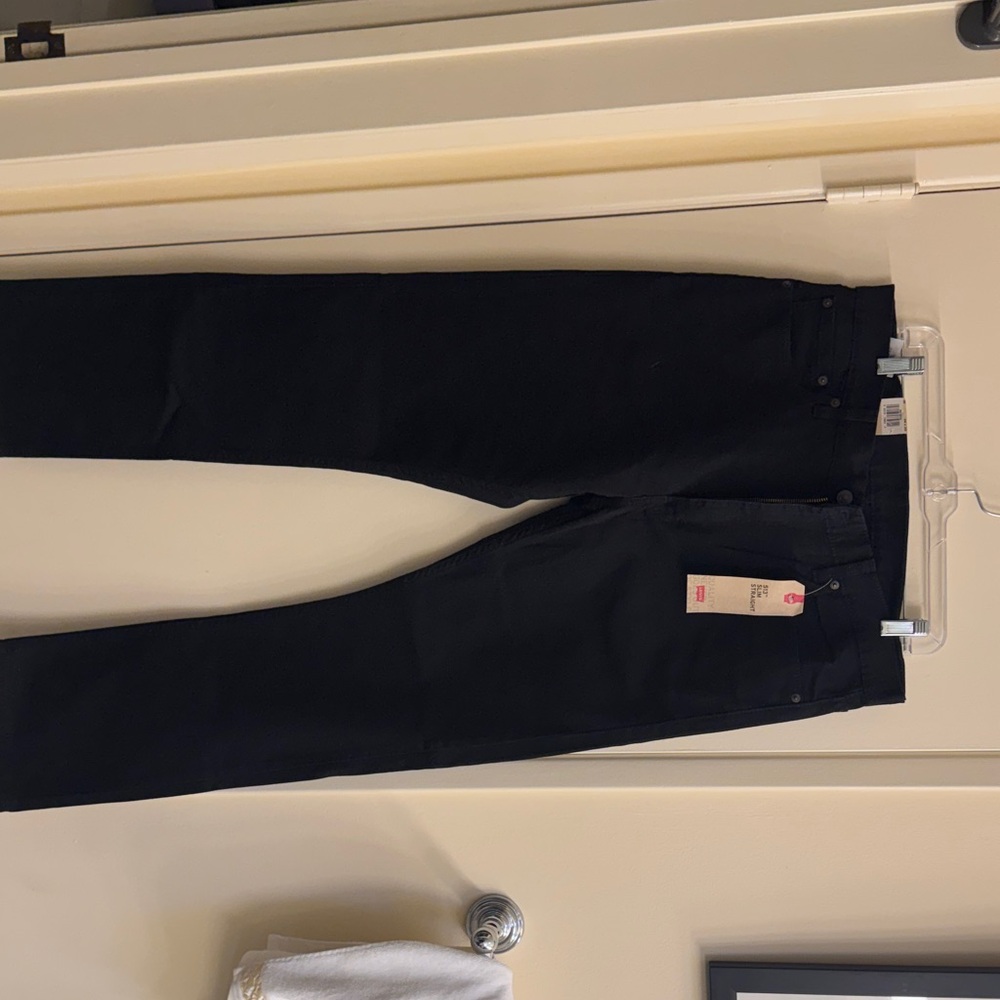 Levi's Black Slim Straight Jeans 513 slim straight